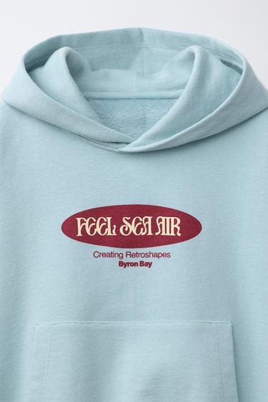 SURF PRINT HOODIE - Sky blue by Zara - Image 1