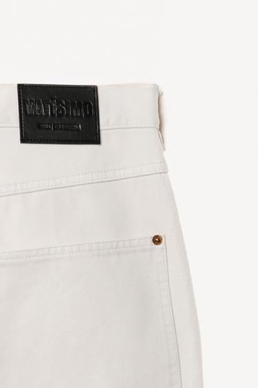 Zara HIGH RISE BARREL FIT JEANS WILLY CHAVARRIA X ZARA - Ecru