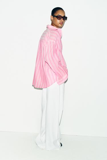 CHEMISE VOLUME À RAYURES - Rayures de Zara - Image 6