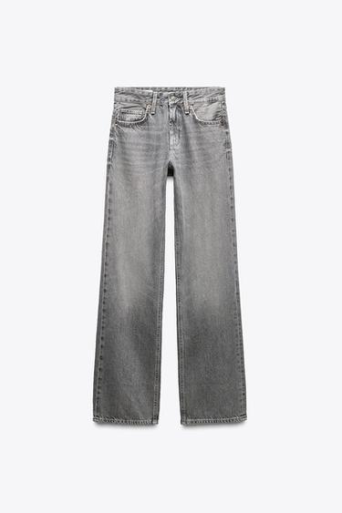 JEANS TRF WIDE LEG CẠP LỠ - Màu xám nhạt từ Zara
