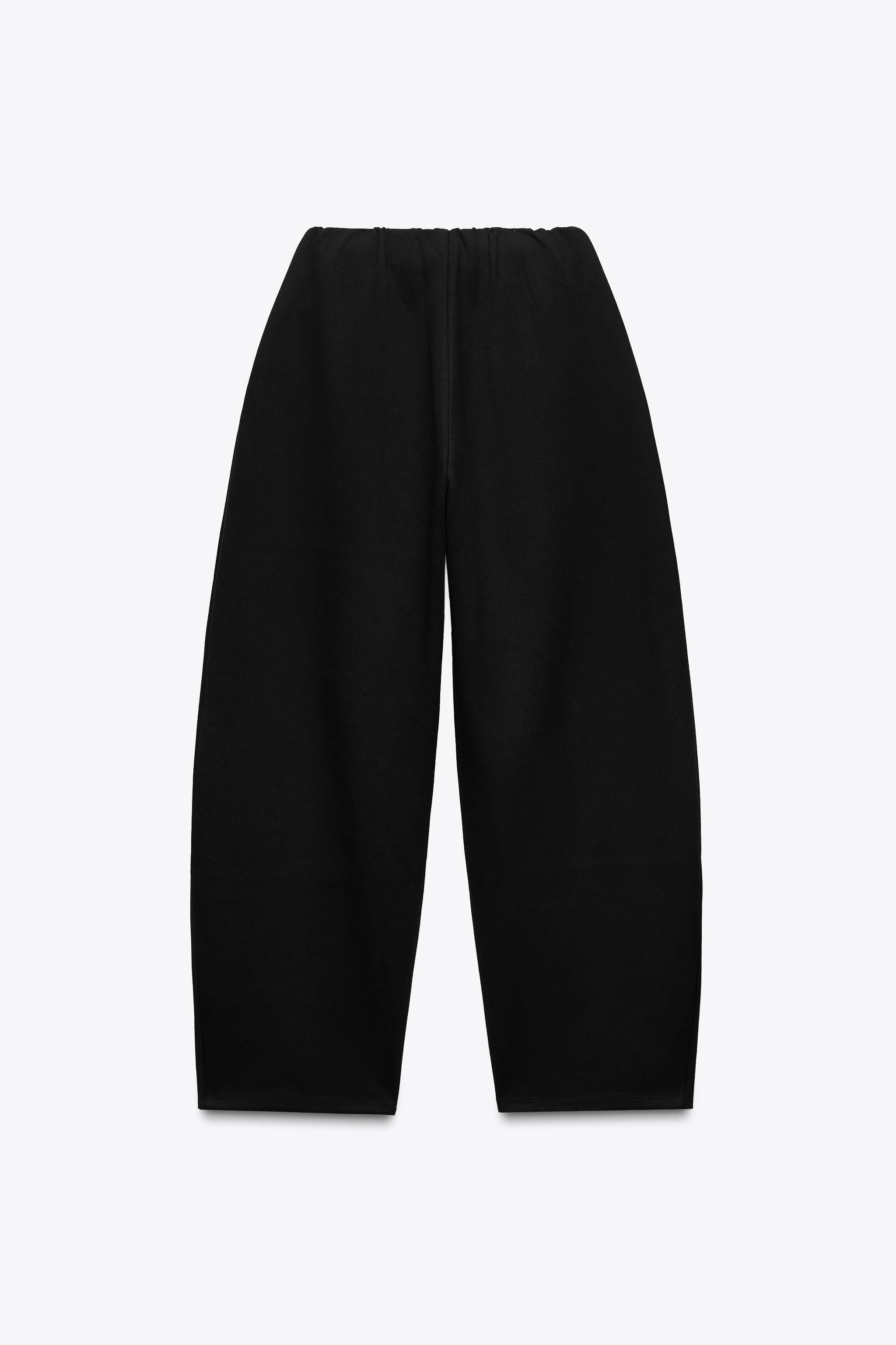 【ZARA】インターロックバルーンパンツ グリーン | 4174/153/914 INTERLOCK BALLOON PANTS - Black | ZARA United States