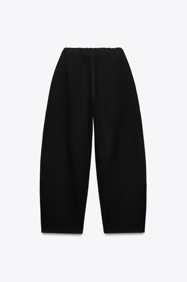 INTERLOCK BALLOON TROUSERS - Black by Zara - Image 4
