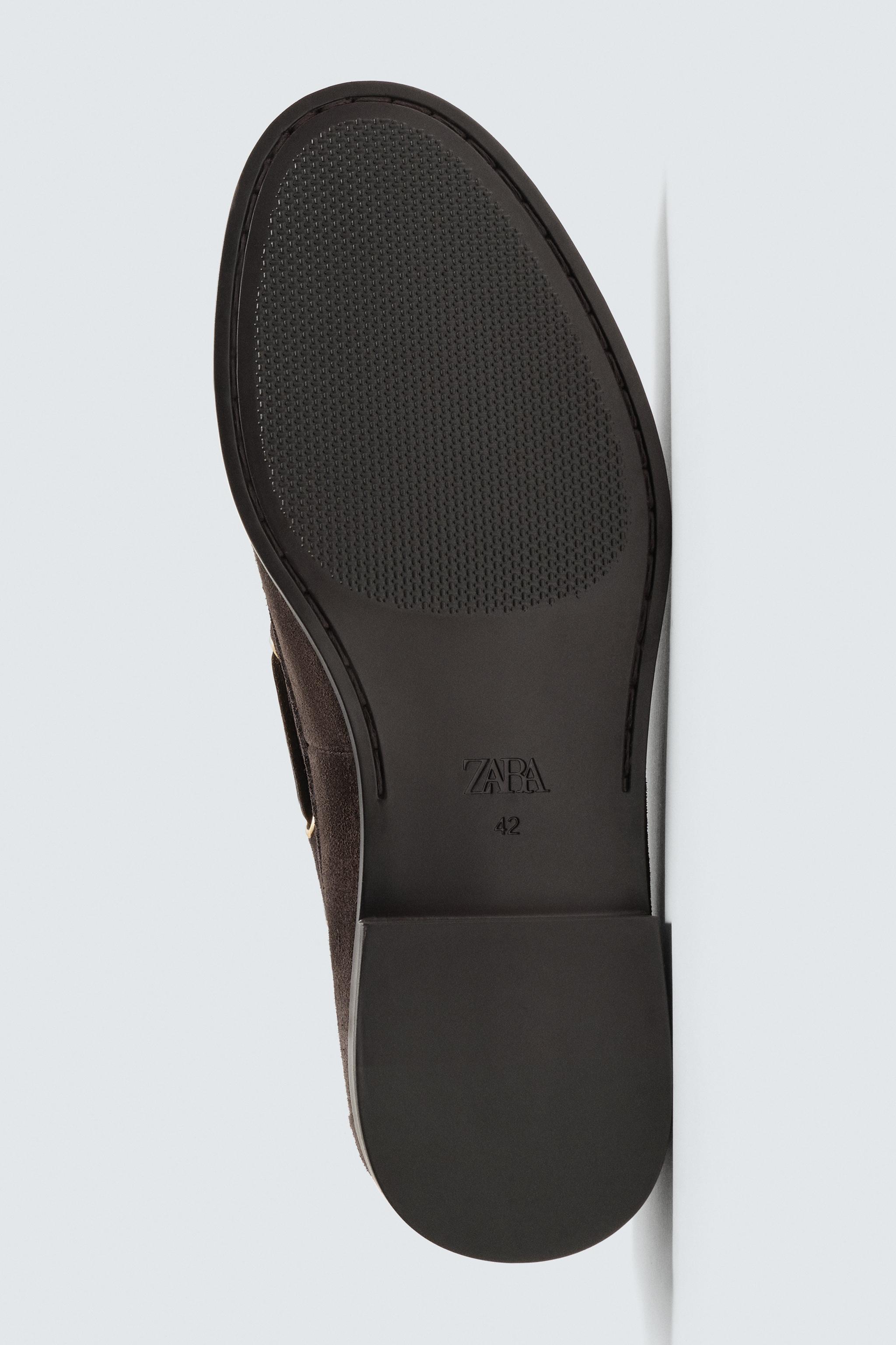 Champion ® x Zara レザーデッキシューズ - ブラウン | ZARA