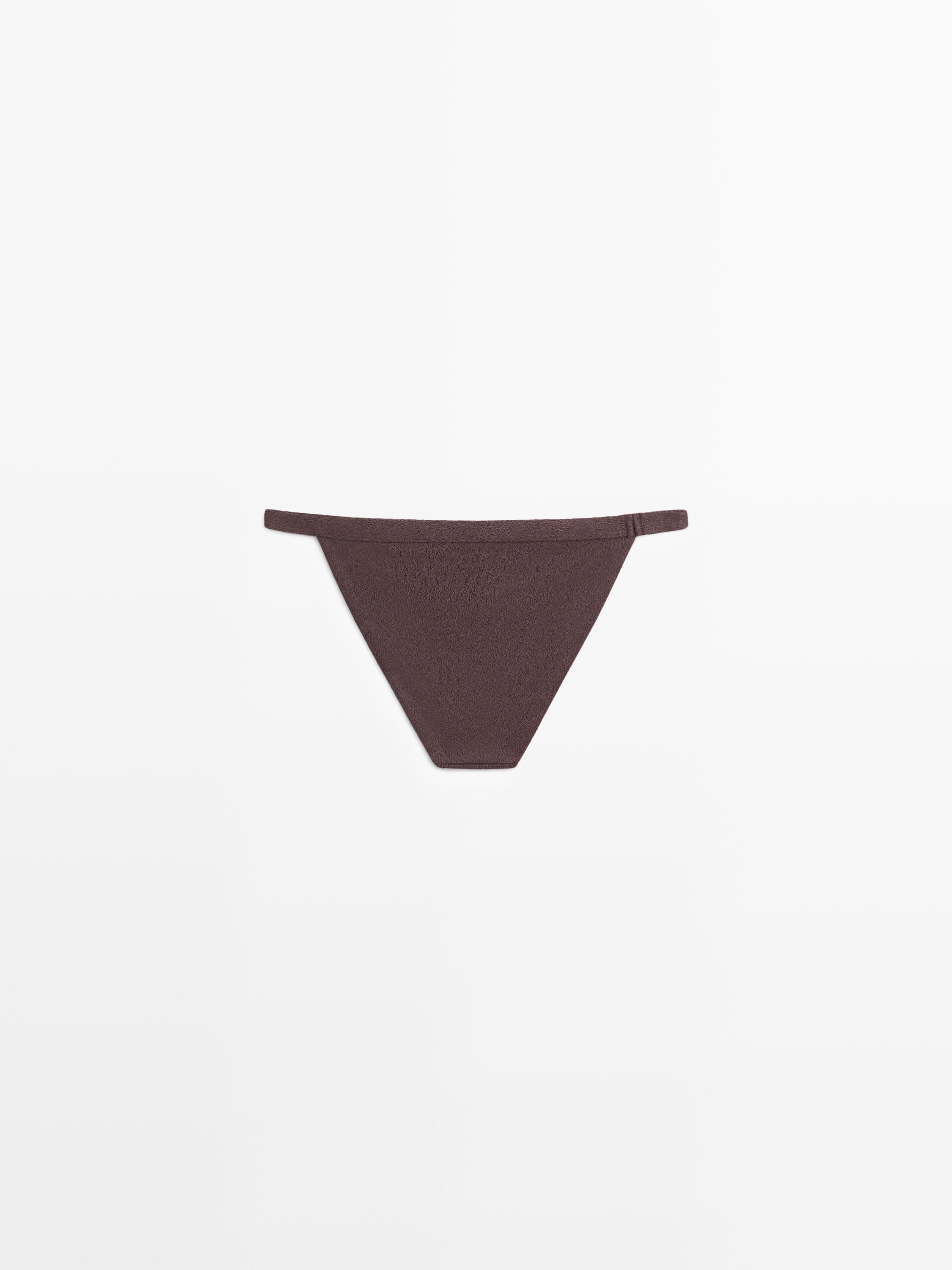 Textured bikini bottoms
