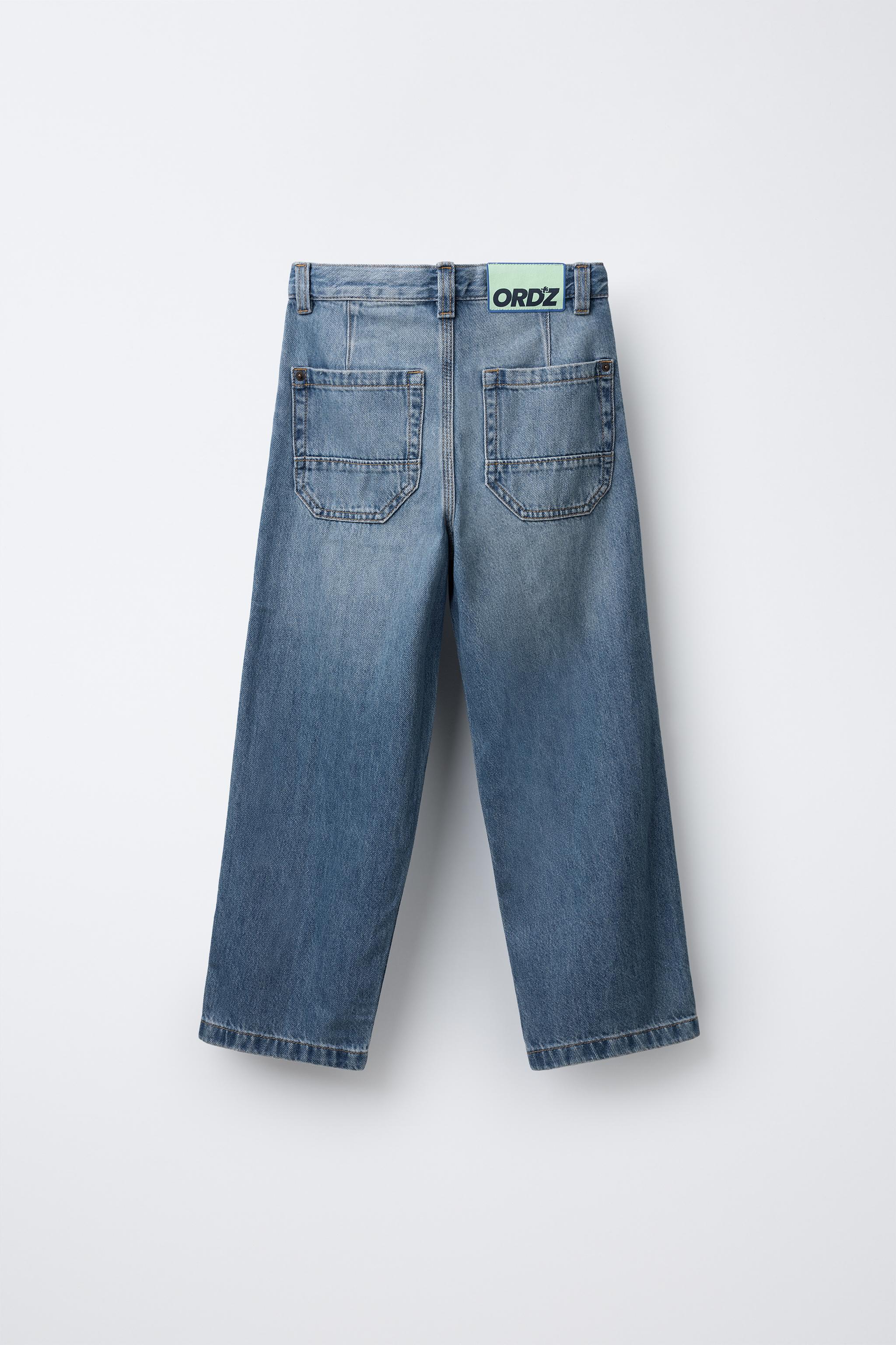 SKATER STRAIGHT LEG JEANS - Mid-blue | ZARA India