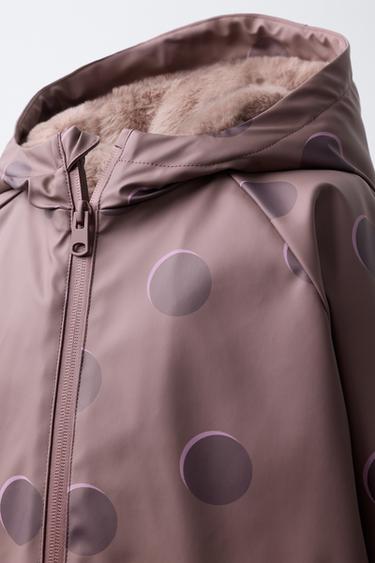 POLKA DOT WATER-RESISTANT RAINCOAT - Dusty mauve by Zara - Image 4