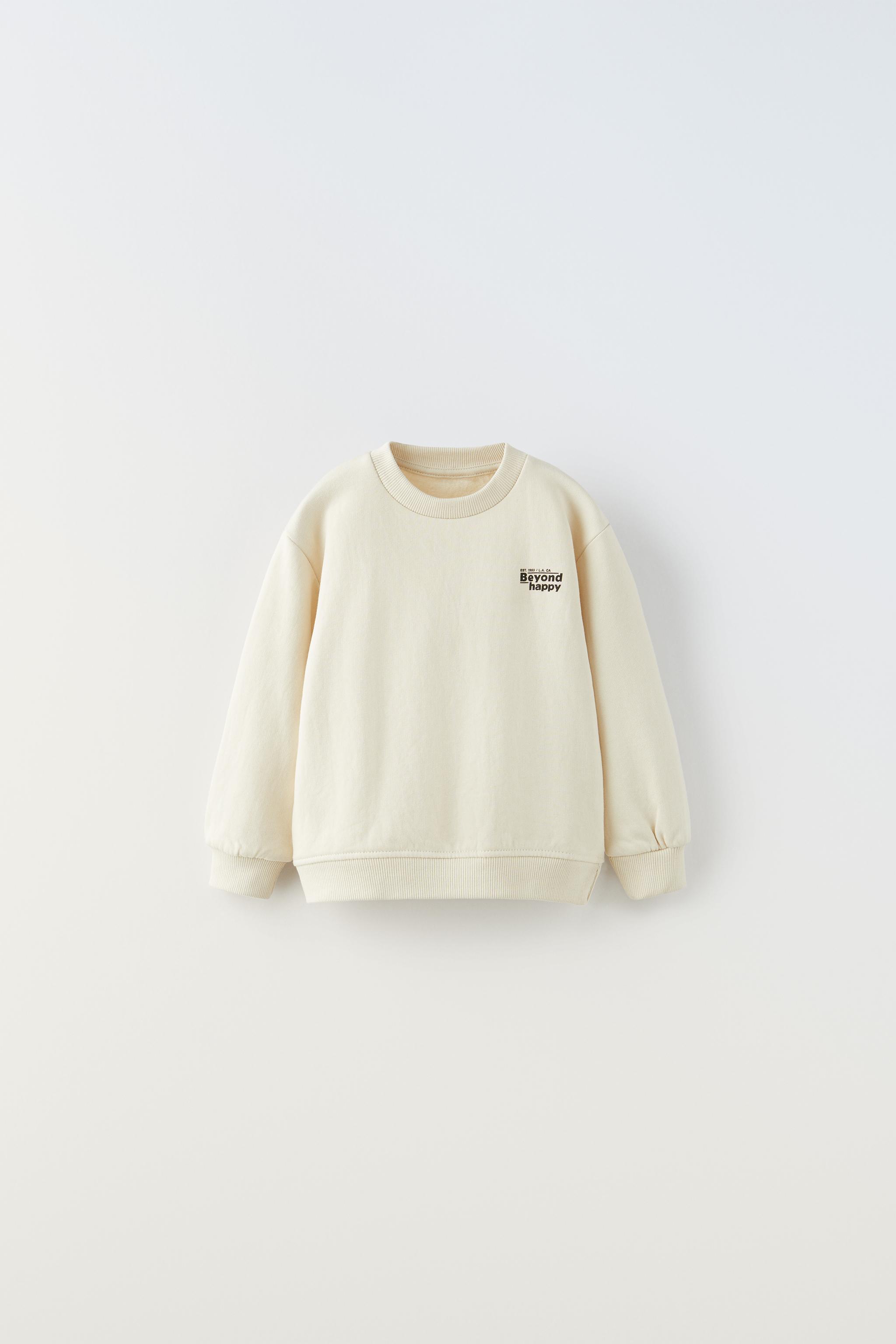 Slogan store sweatshirt zara