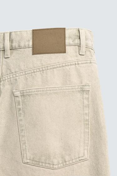 STRAIGHT ANKLE FIT JEANS - Grey green by Zara