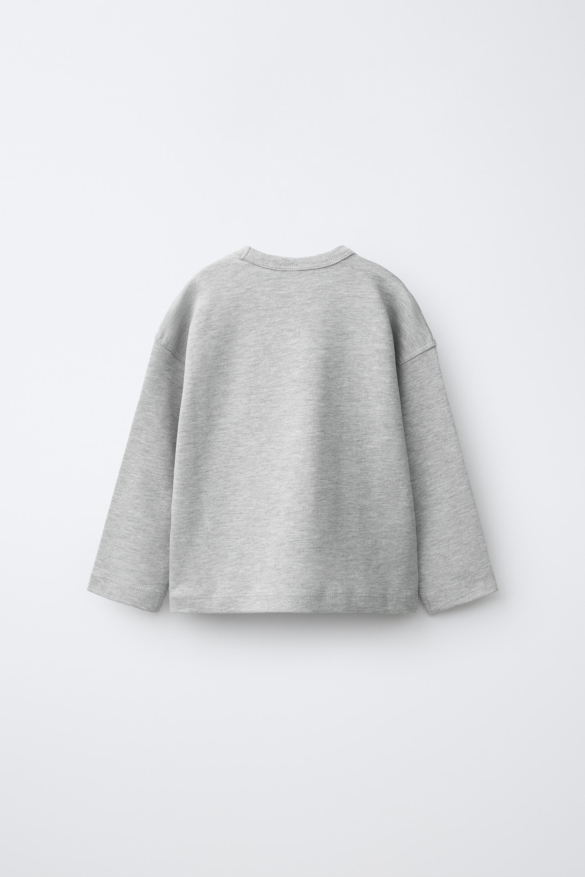 PLAIN INTERLOCK T-SHIRT — Gray marl