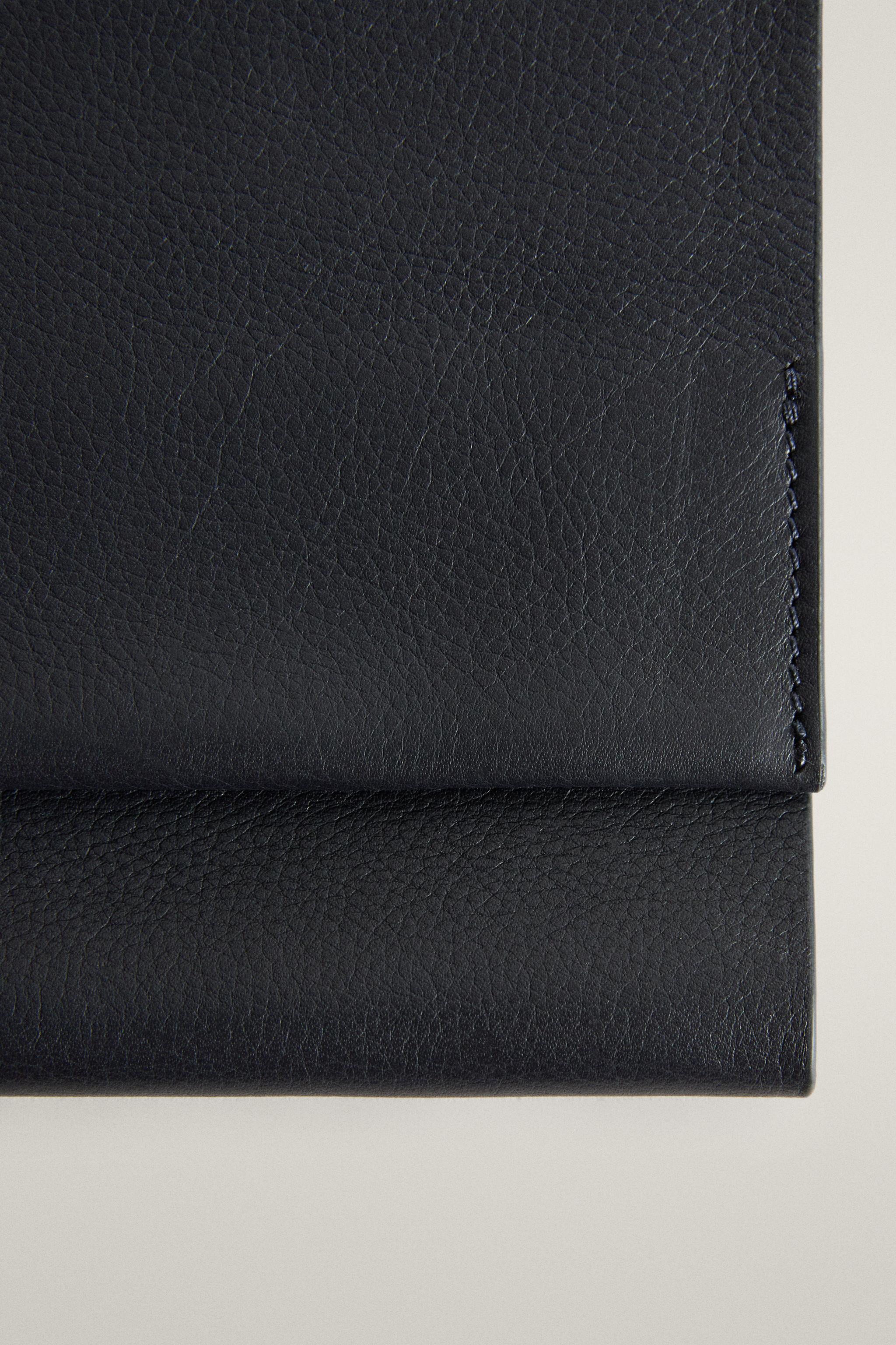 BLUE A5 LEATHER NOTEBOOK COVER - Blue | ZARA United States