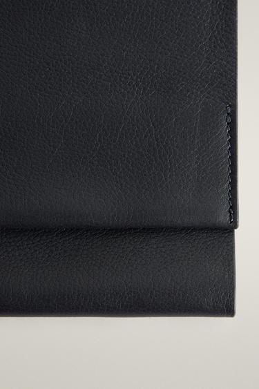 BLUE A5 LEATHER NOTEBOOK COVER — Blue 2