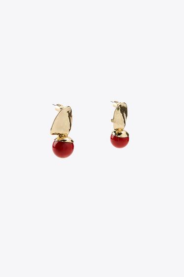BOUCLES D'OREILLES BOULE - Doré de Zara - Image 2
