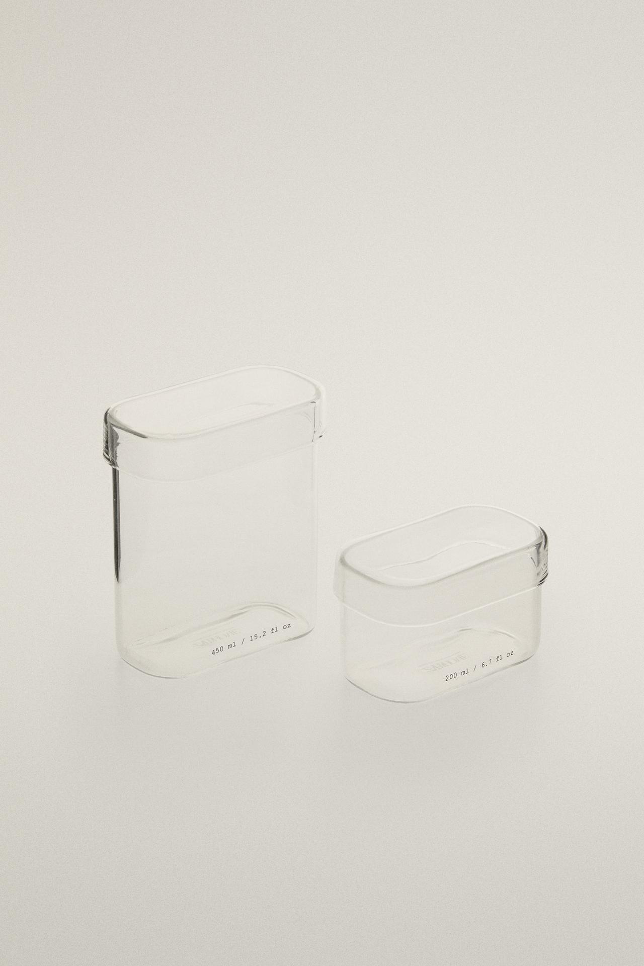 BOROSILICATE GLASS BATHROOM ORGANIZER JAR — Transparent
