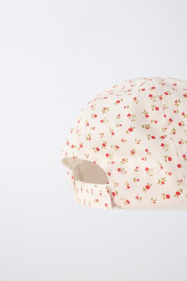 FLORAL CAP WITH EMBROIDERED TEXT - White by Zara - Image 2