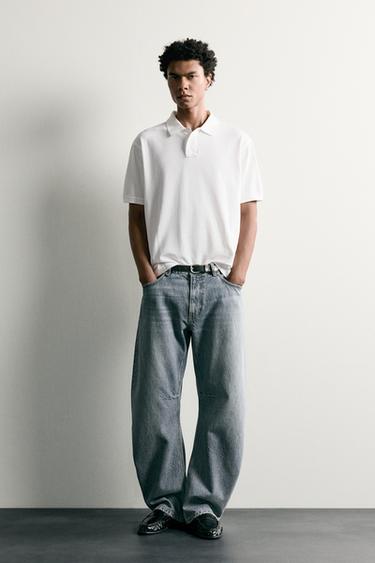 STRAIGHT BARREL FIT JEANS - Blue by Zara
