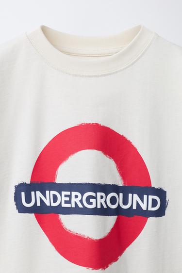 UNDERGROUND LONDON © PRINT T-SHIRT - Ecru by Zara - Image 2