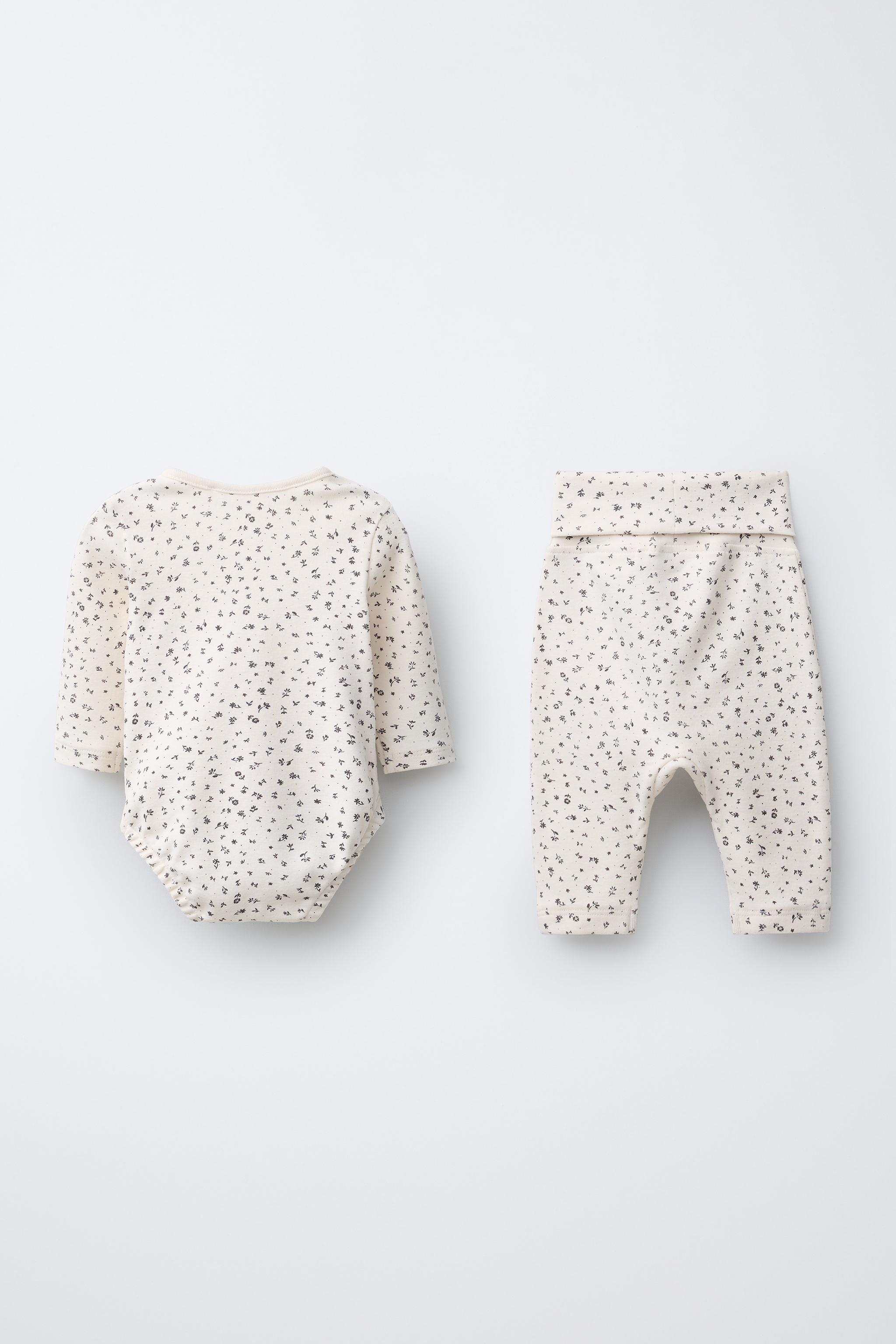 FLORAL BODYSUIT AND PANTS SET