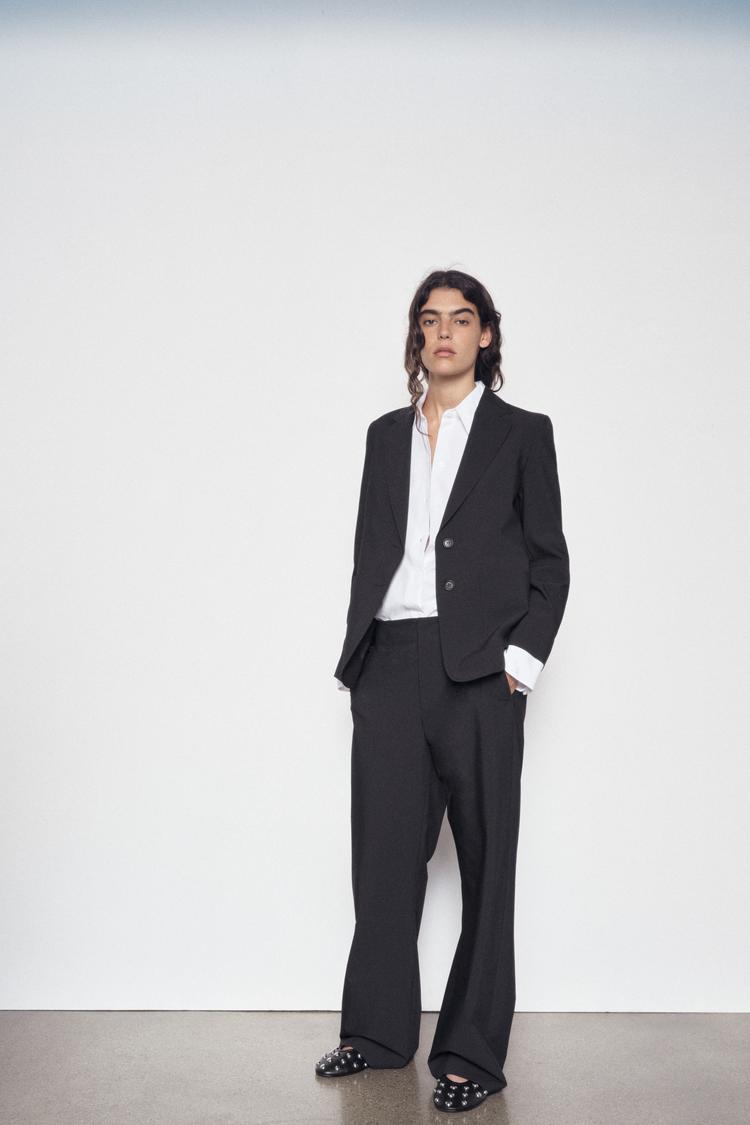 ZW COLLECTION STRAIGHT CUT JACKET - Gray | ZARA Canada