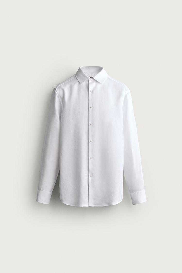 REGULAR FIT LINEN-LYOCELL SHIRT