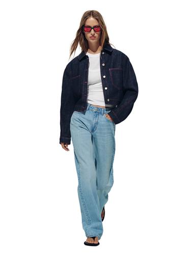 Z.03 STRAIGHT HIGH-WAIST LONG LENGTH JEANS - Light blue by Zara