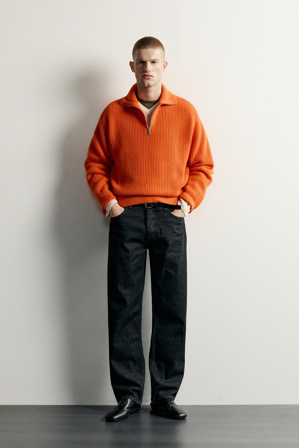 QUARTER-ZIP RELAXED FIT JUMPER
