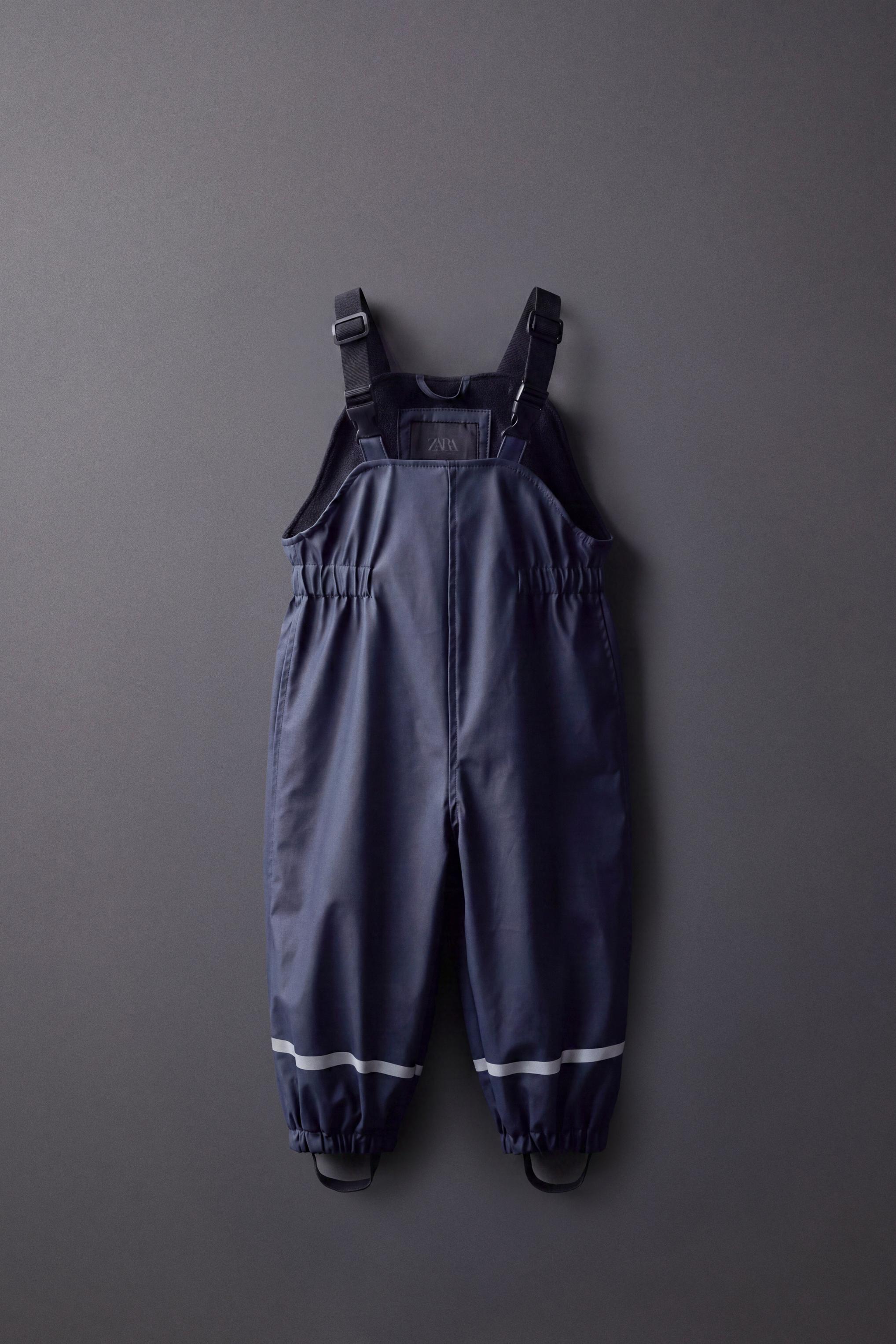 WATER-RESISTANT RUBBERIZED OVERALLS — Navy blue