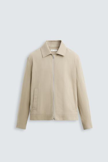 REGULAR FIT COTTON JACKET - Light beige by Zara