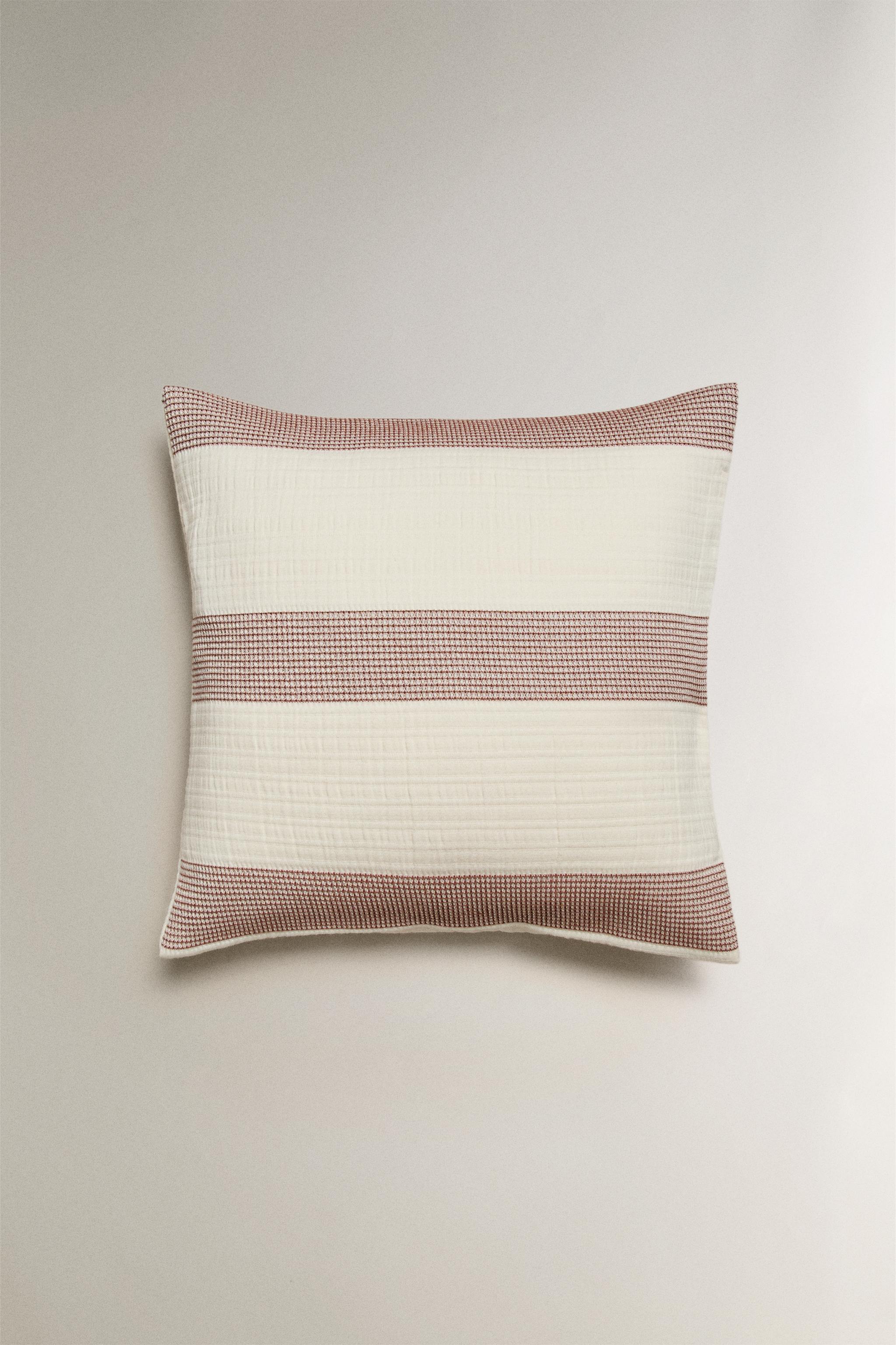 Zara KIDS STRIPED THROW PILLOW COVER