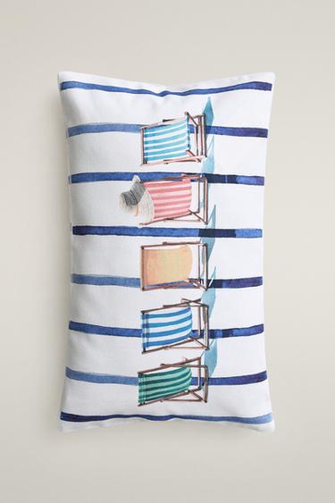 SUN LOUNGER CUSHION COVER - Blue by Zara