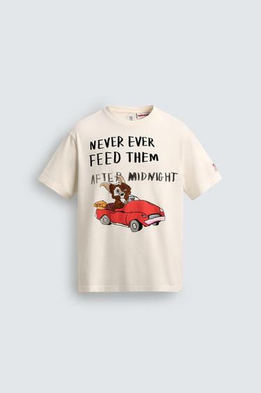 تيشرت برسمة GREMLINS™ & © X DYLAN´S T-SHIRT CLUB X ZARA - أبيض مكسور الخاص بـ Zara