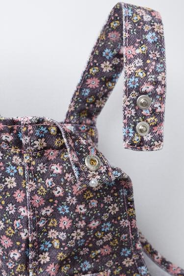 SALOPETTE IMPRIMÉ FLEURS - Marron de Zara - Image 2