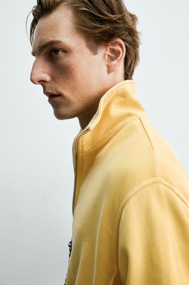 AARON LEVINE X ZARA QUARTER-ZIP SWEATSHIRT - Peach by Zara - Image 6