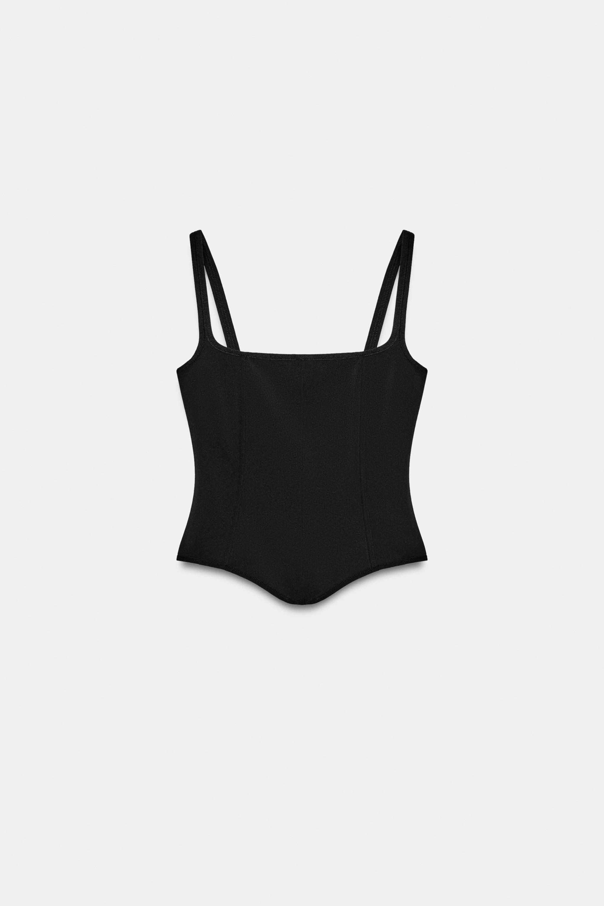 STRETCH CORSET TOP - Dark red | ZARA United States