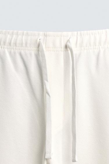 PANTALON STYLE JOGGING CONFORT - Blanc cassé de Zara - Image 6