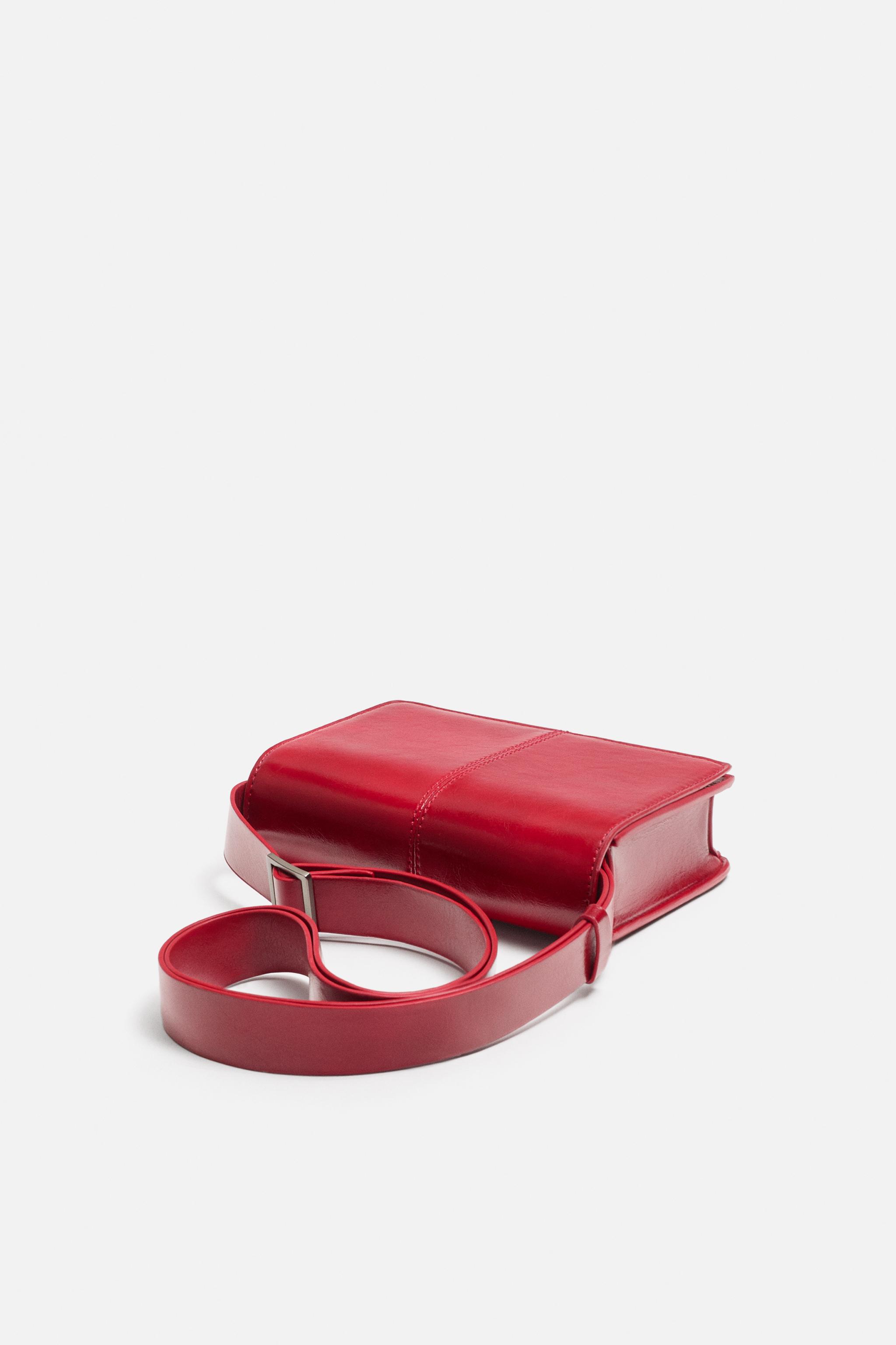 CROSSBODY BAG WITH FOLDOVER FLAP - Red | ZARA United Kingdom