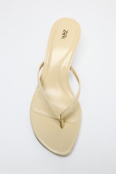 SANDALIA KITTEN - Amarillo Vainilla de Zara