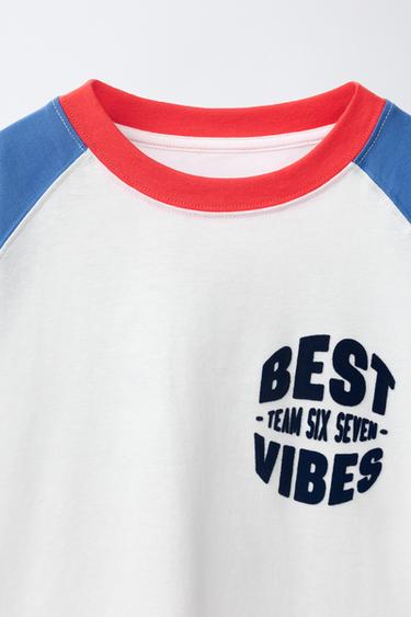T-SHIRT À MANCHES RAGLAN TEAM SIX SEVEN - Blanc | ZARA France