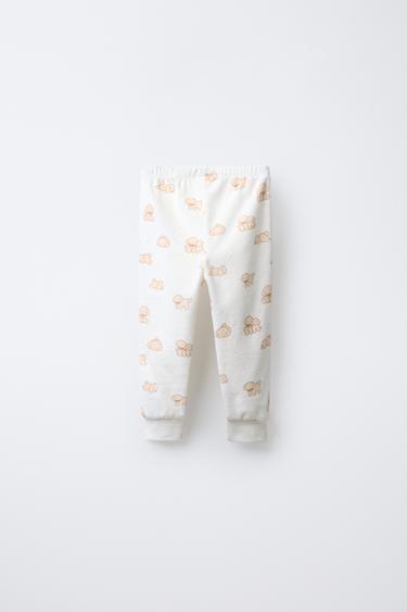 2-6 ANS/ PYJAMA EN VELOURS À CHIOTS - Marron clair de Zara - Image 4