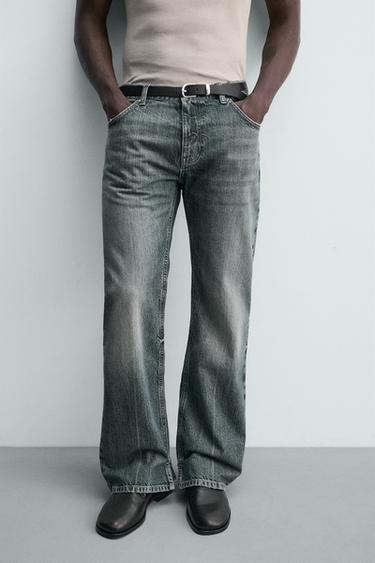 JEANS STRAIGHT FIT BOOTCUT MIT SCHLITZEN - Tintenblau von Zara