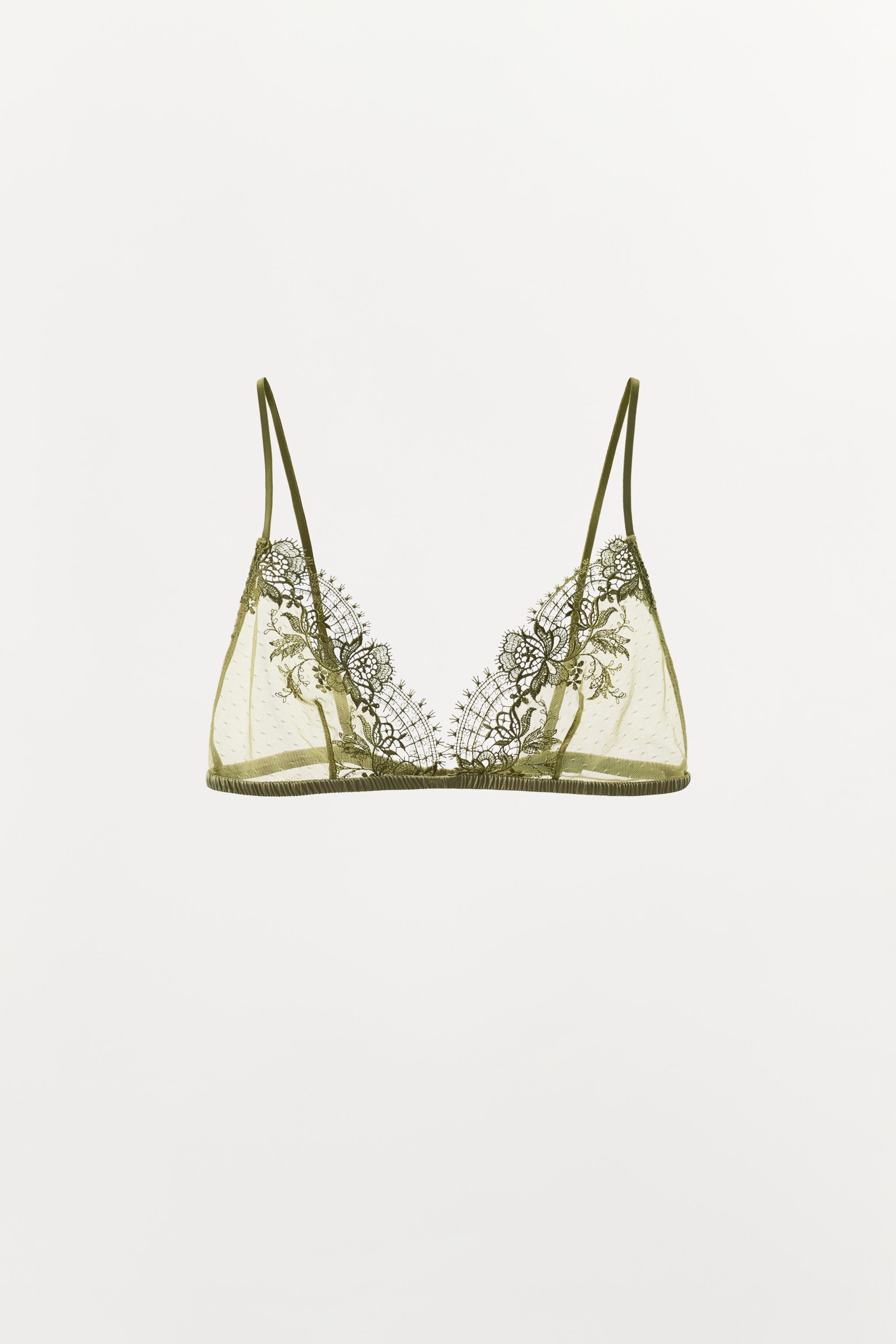 POINTELLE LACE TRIANGLE BRALETTE