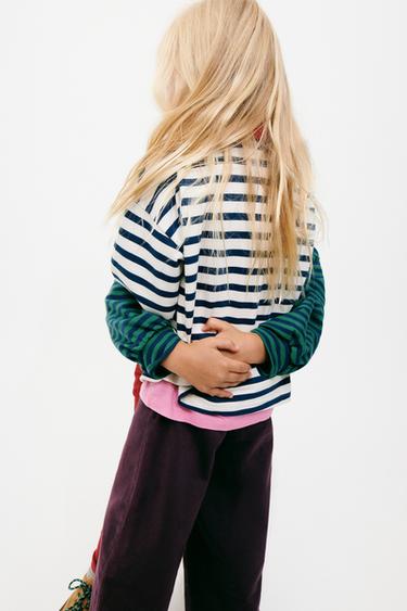 ZARA TIMELESS - STRIPED CONTRAST COLLAR POLO SHIRT - Ecru by Zara