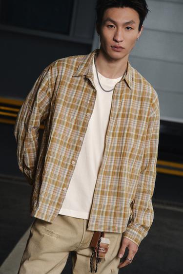 Zara 寬鬆版格紋襯衫 - 多色