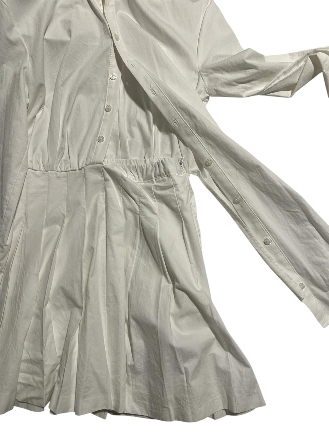 PLEATED SHIRT MINI DRESS - Image 6
