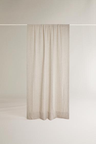 Zara TEXTURED CURTAIN - Pearl gray - Image 0