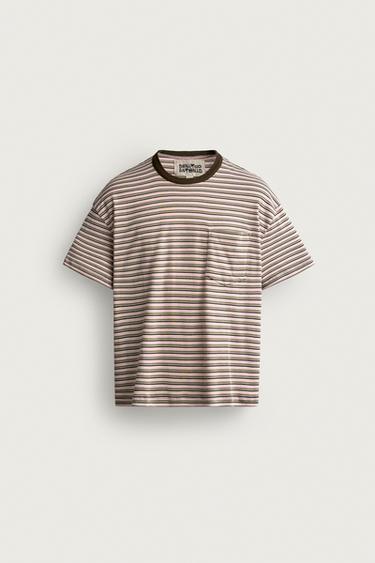STRIPED CROPPED FIT T-SHIRT - Pinks by Zara