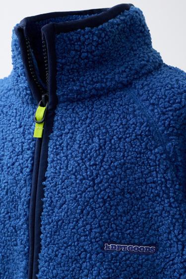 BLOUSON EFFET MOUTON - Bleu roi de Zara - Image 4