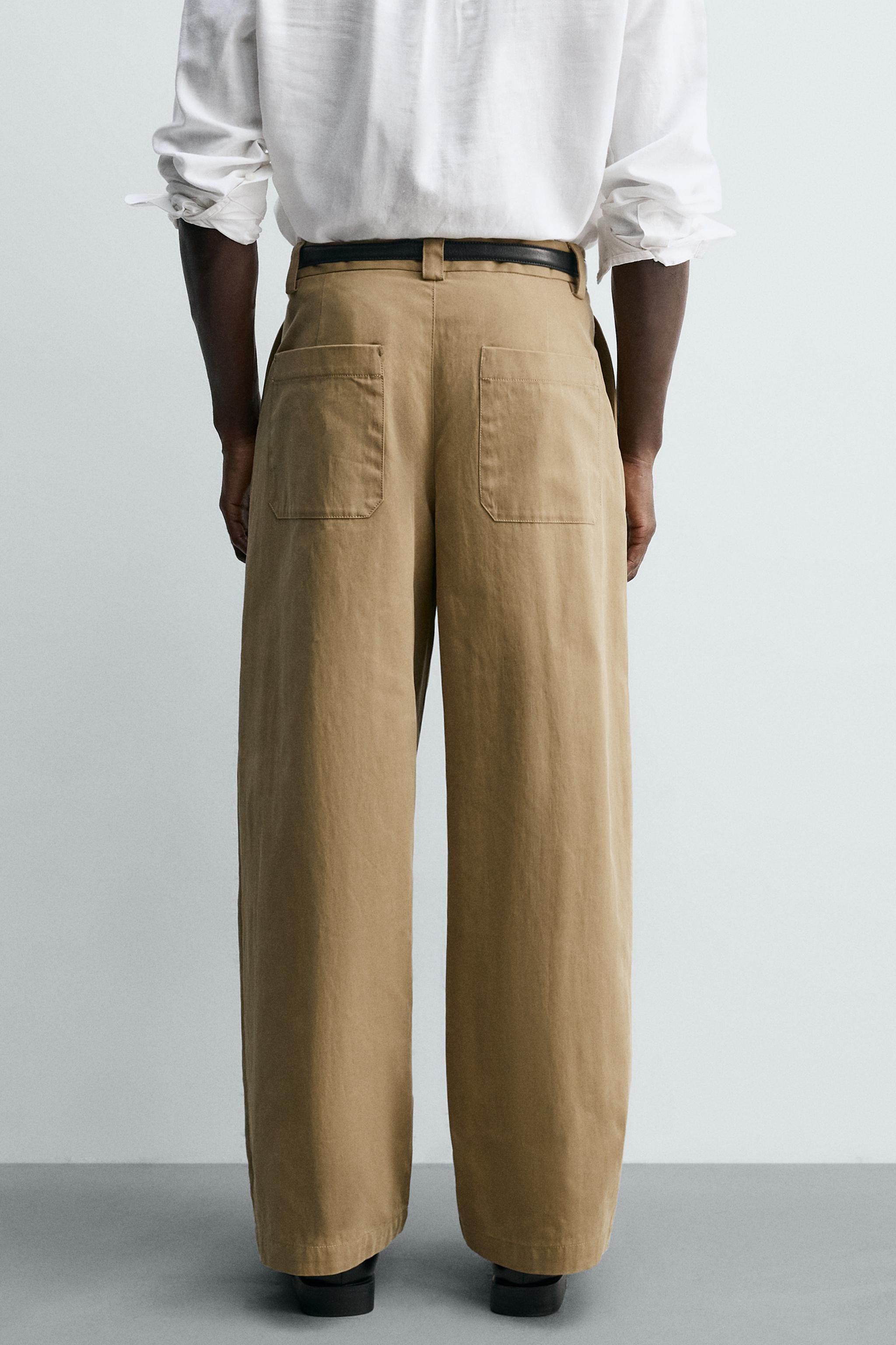 PANTALON BARREL FIT À PLIS
