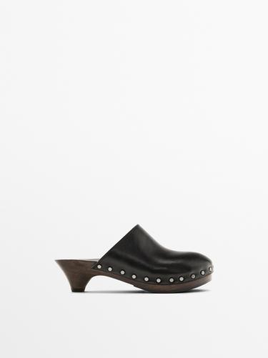 Zueco tacón - Negro de Zara