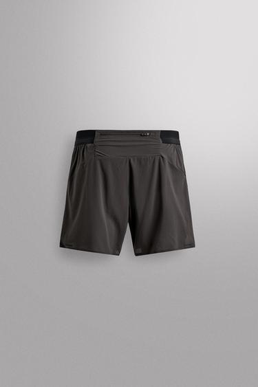 COLOUR BLOCK RUNNING SHORTS - Brown by Zara - Image 7