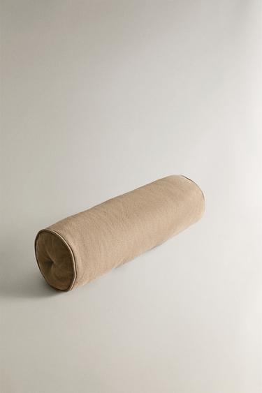 BOLSTER WITH TOPSTITCHING - Brown / Taupe by Zara - Image 1